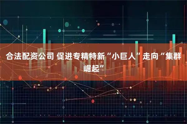 合法配资公司 促进专精特新“小巨人”走向“集群崛起”